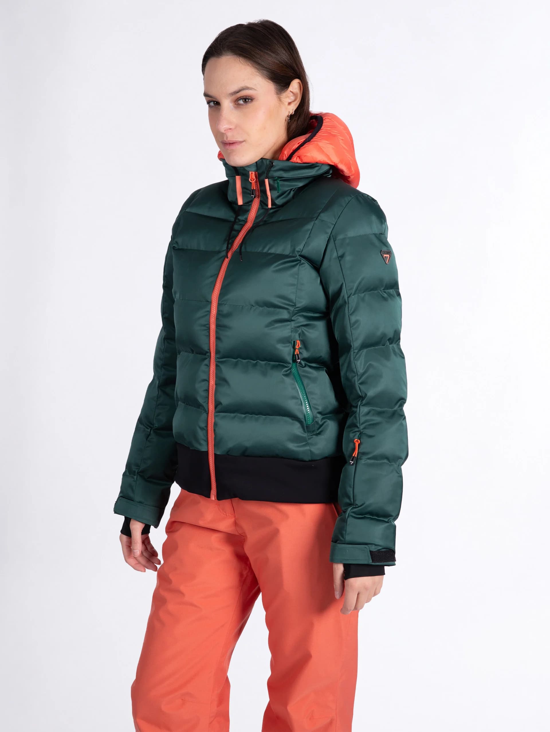 BAZEN Women's Ski Jacket Premium - MALLARD GREEN