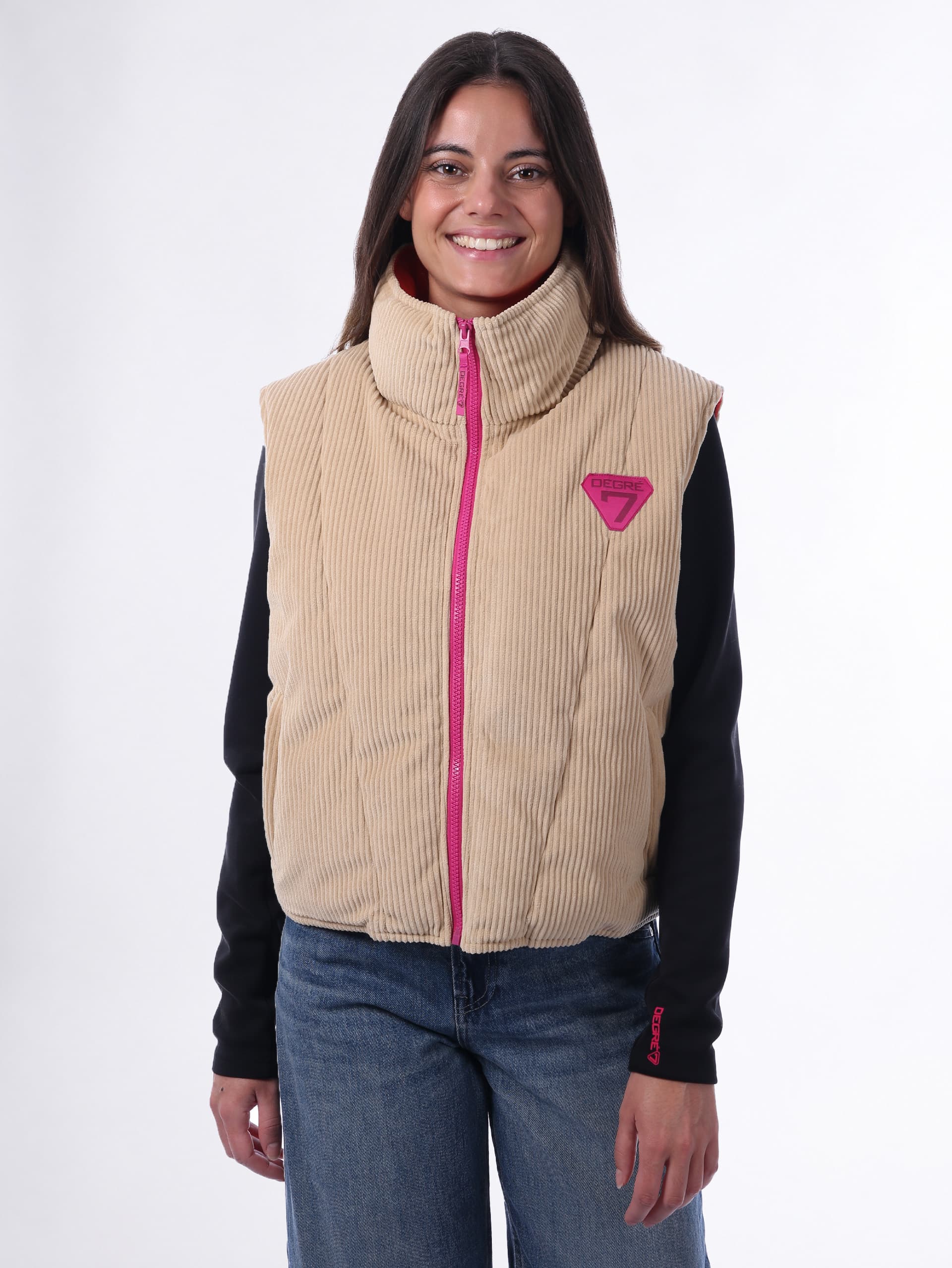 VESTE SANS MANCHES FEMME LOCA - CORAL