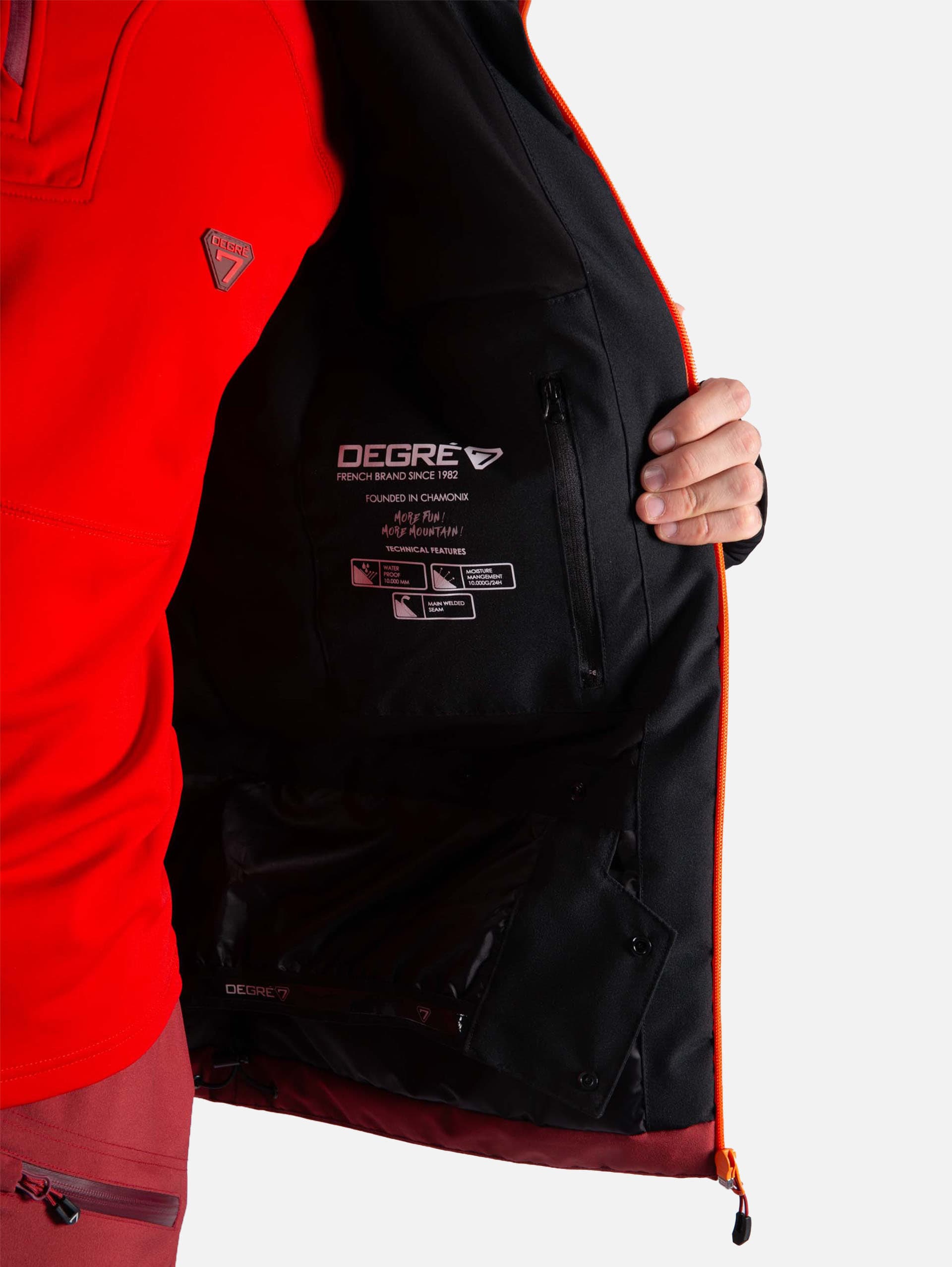 VESTE DE SKI HOMME ENOVI - RED ORANGE