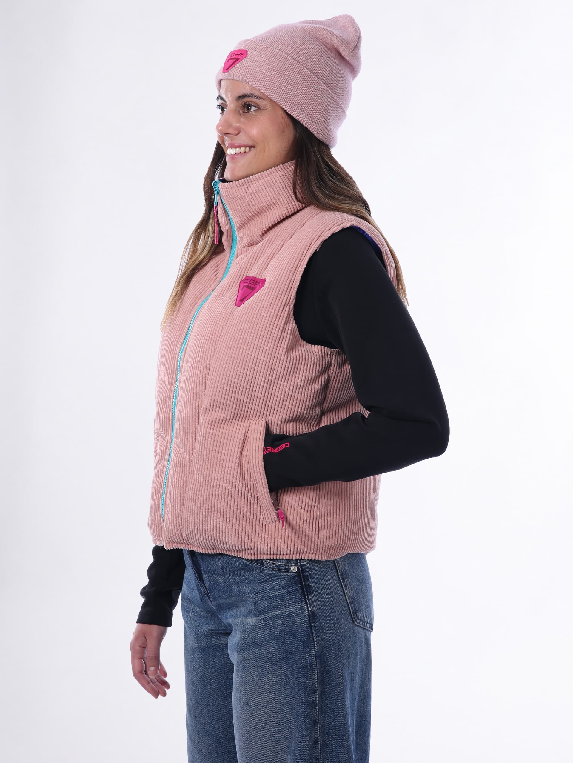 VESTE SANS MANCHES FEMME LOCA - OLD PINK