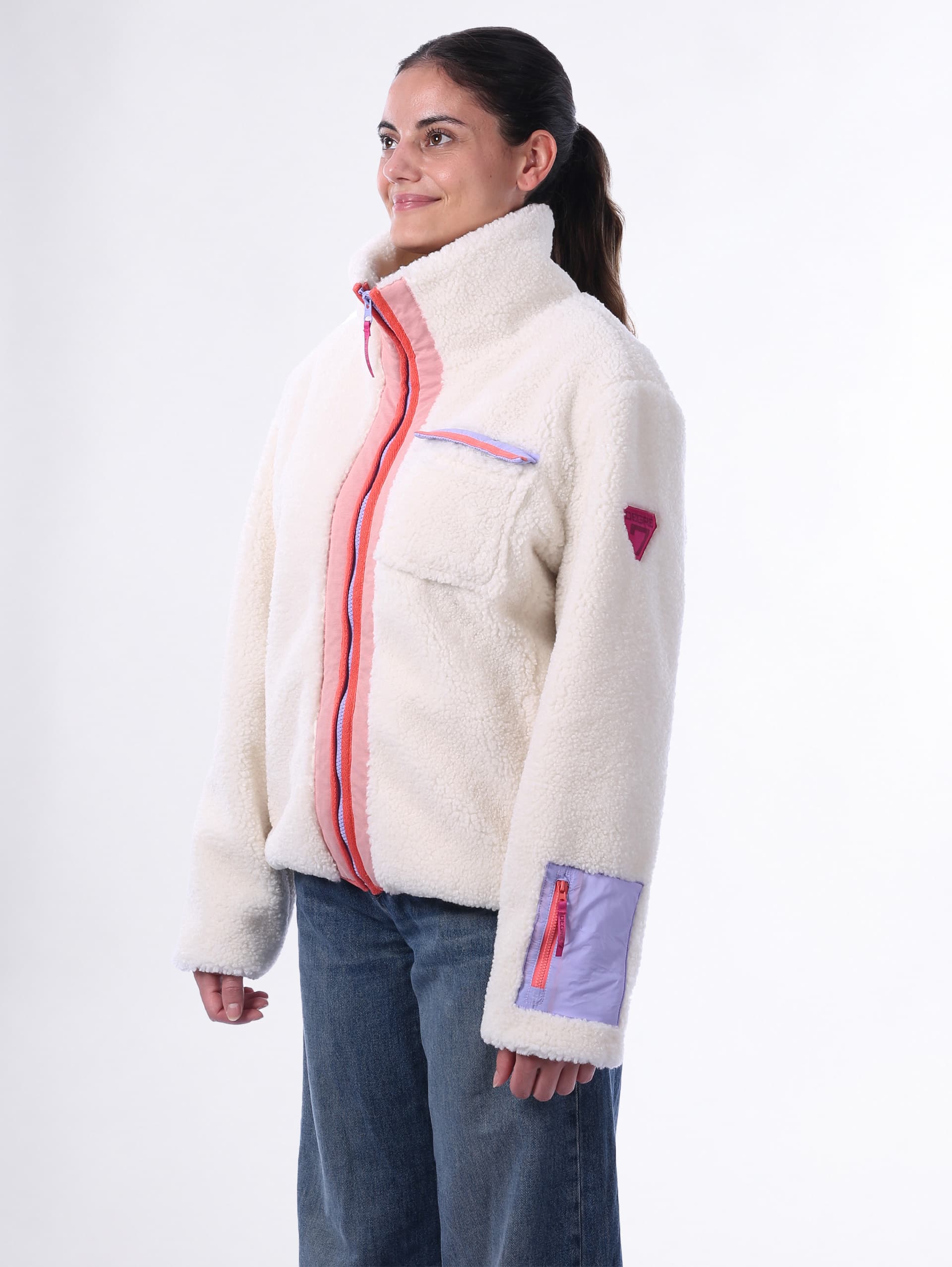 Polaire femme sherpa MARAHU - OFF WHITE