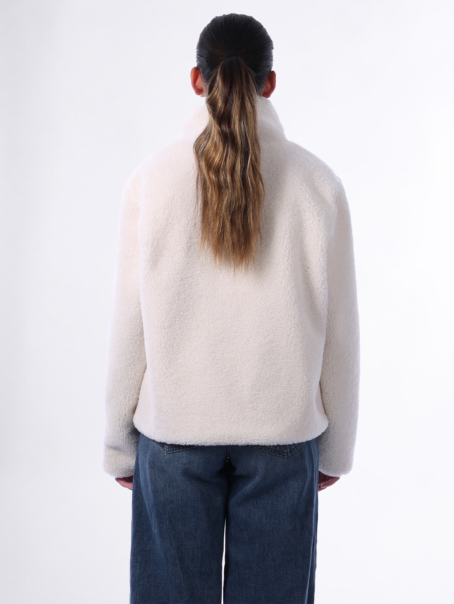 Polaire femme sherpa MARAHU - OFF WHITE