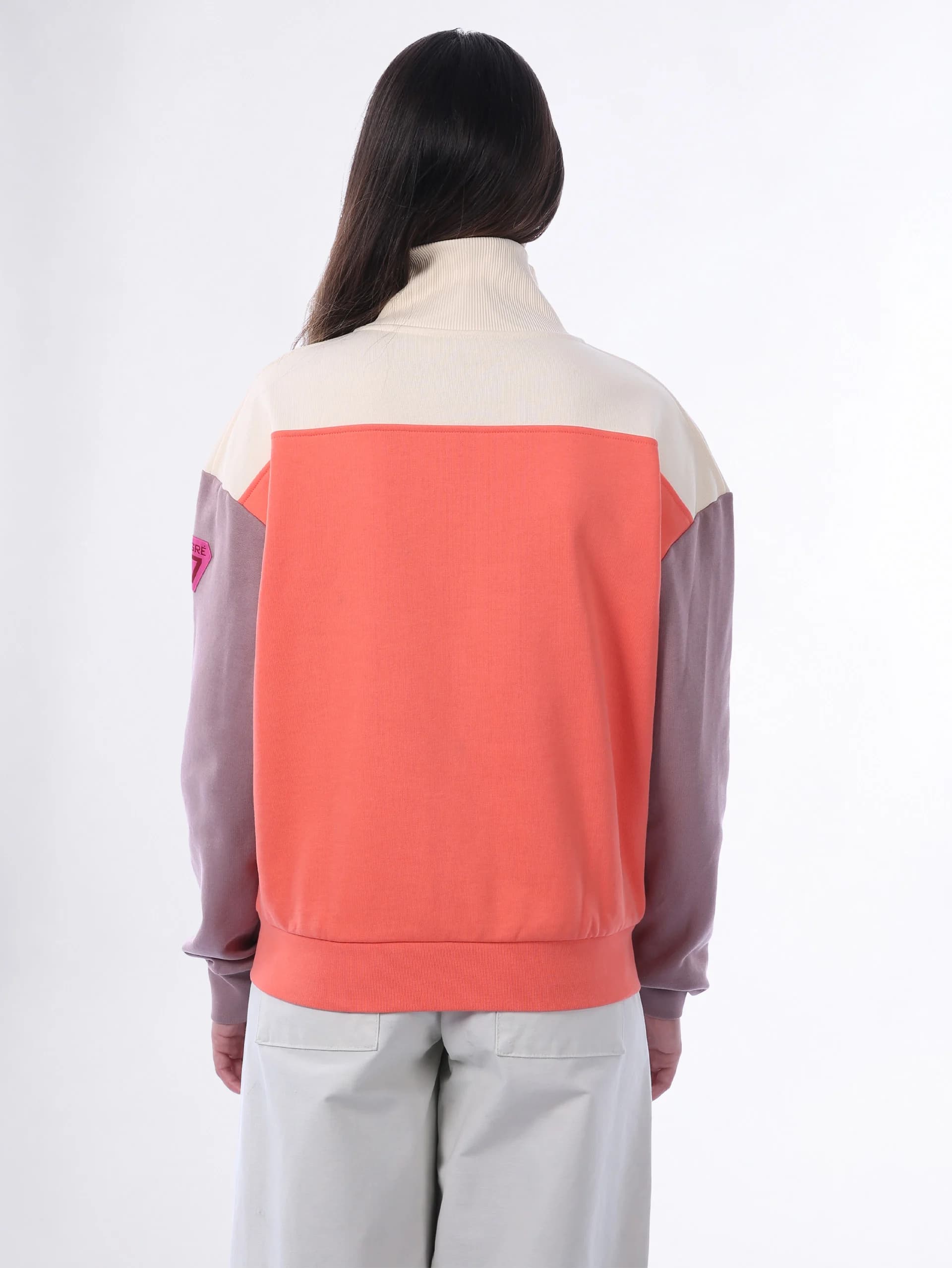 Sweat femme zippé IMERI Héritage - CORAL
