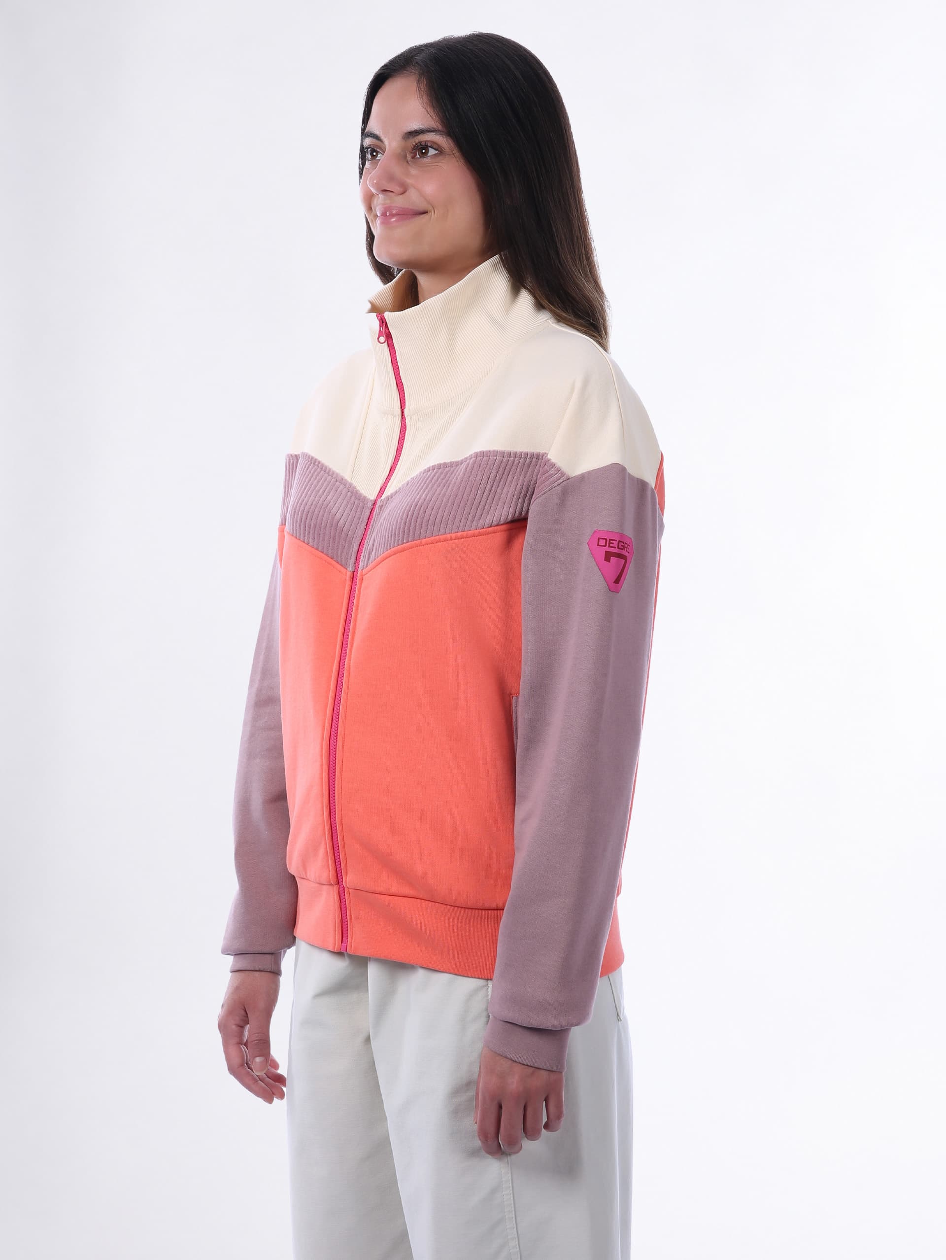 Sweat femme zippé IMERI Héritage - CORAL