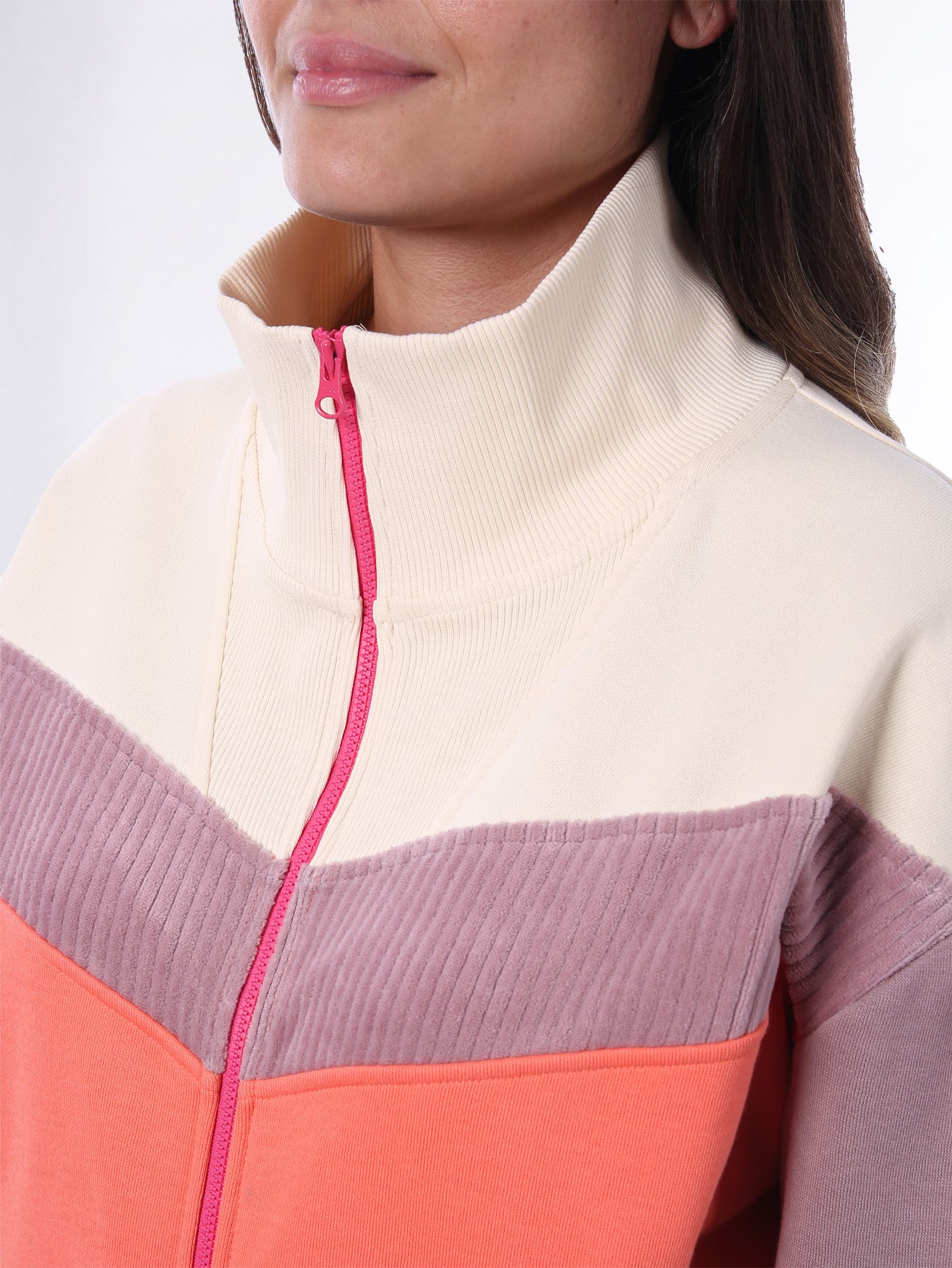 Sweat femme zippé IMERI Héritage - CORAL